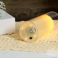 3/6pcs Set de Bougies Led Bougies télécommandées rechargeables à piles Flamme mobile PS ABS Matériau 3D Flamme Led Bougie
