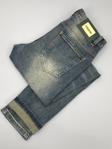 Jean droit décontracté pour homme, importé, bleu clair, design fin, toucher coton confortable, polyvalent - Product Image 6