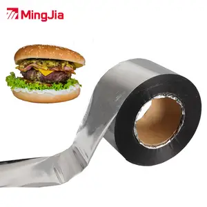 Prezzo all'ingrosso foglio di alluminio carta laminata per cibo burger carta da imballaggio