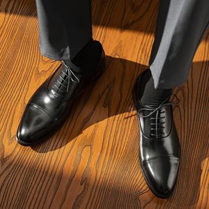 Zapatos Formales Italianos para Hombre, Diseño Casual y de Negocios, Punta en Pico, con Función de Aumento de Altura, Suelas de Goma Impermeables - Product Image 6