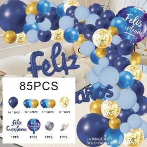 Ballons décoratifs ronds en latex métallique, 85 pièces, décorations de fête d'anniversaire pour enfants - Product Image 3