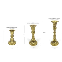 Porte-bougie vintage en métal doré, ensemble de candélabres en fer vieilli rétro pour centre de table de mariage, décoration romantique pour événements à domicile
