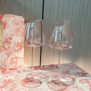 French Style Flamingo Crystal Glass High-Value Concave Bottom <b>Red</b> Wine Glass Modern Design for Party and Couples - Product Image 1