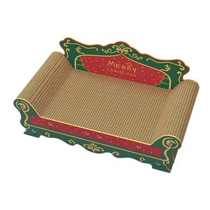 Rascador de gato de Navidad personalizado OEM/ODM, muebles de sofá, flauta B y C, tablero de papel corrugado, juguete para rascar mascotas con hierba gatera - Product Image 3