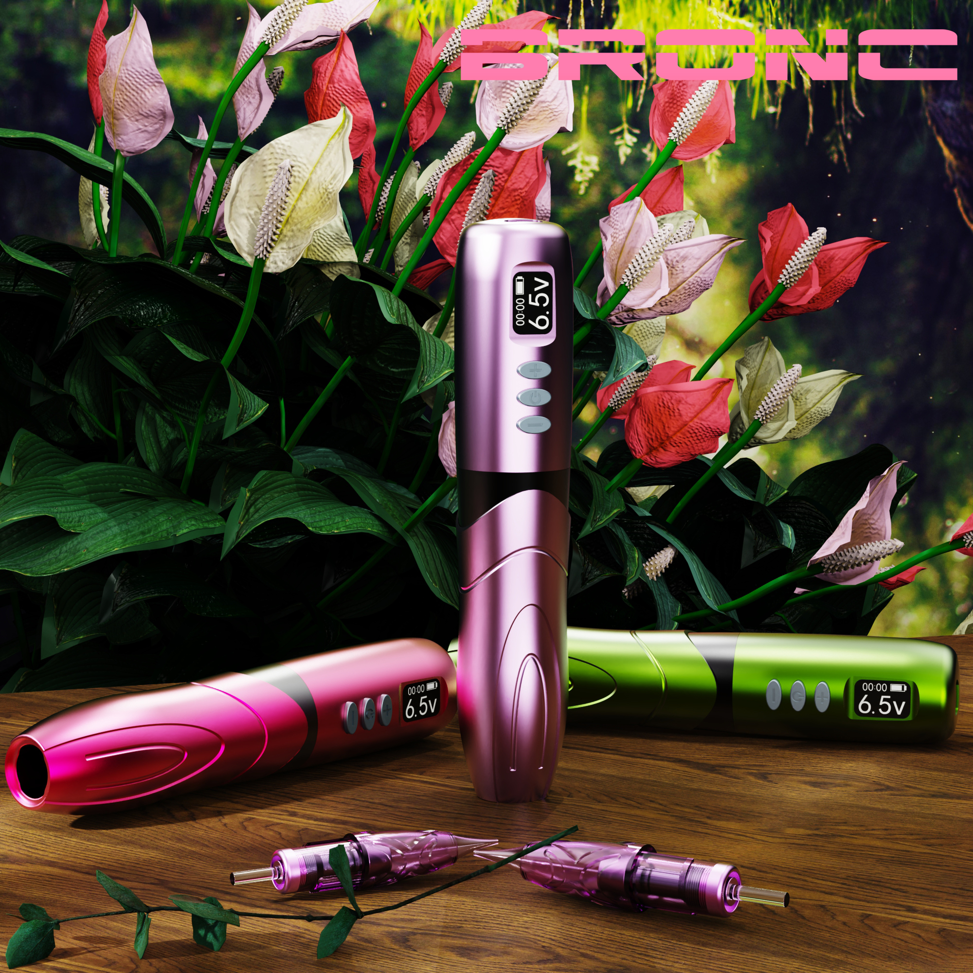 BRONCプロフェッショナルマジックタトゥー & PMUワイヤレス