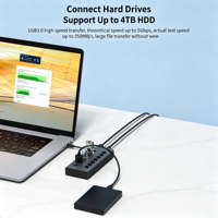 Hub d'extension de connectivité USB de bureau, répartiteur multiport USB 3.0 à 7 ports, Plug and Play pour équipement informatique domestique