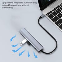 Adaptor Hub Type-C 7-in-1 Grosir dengan HDTV, USB 3.0, USB 2.0, Port SD/TF, Pengisian Daya PD untuk MacBook, Ponsel, dan Pembaca Kartu