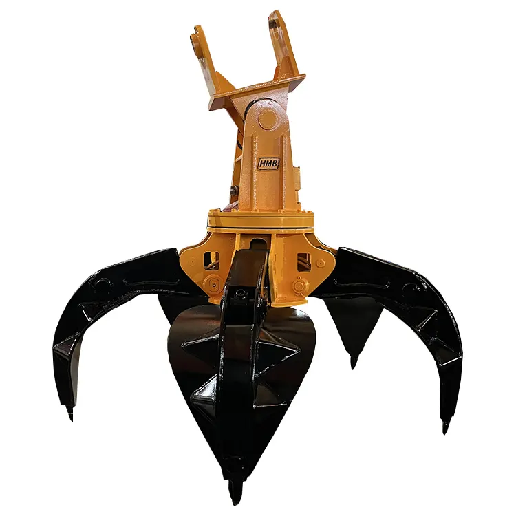 Customized 4-40 ton Excavator grab bucket orange peel grapple metal scraps handler