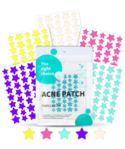 Patchs hydrocolloïdes en forme d'étoile et de cœur pour l'acné, faciles à retirer, avec bande détachable - Product Image 1