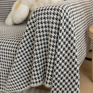 Tela de chenilla a cuadros de alta densidad de 1.8M para sofá, tejido de poliéster y algodón cepillado con acabado de gamuza. - Product Image 2