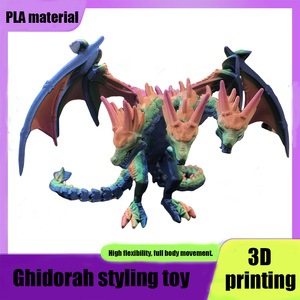 Mô hình sáng tạo rồng Ba đầu nhiều màu in <span class=keywords><strong>3D</strong></span> có thể tùy chỉnh trang trí độc đáo - Product Image 2