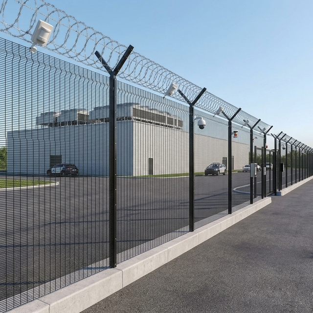 Heavy Duty Galvanized 358 High Security Fence Anti Climb Wire Mesh Fencing for Prison Border Airport Perimeter Security System