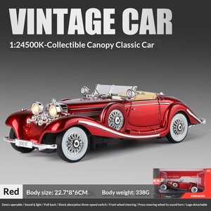Modellino Auto d'<span class=keywords><strong>Epoca</strong></span> in Scala 1:24 in Lega Pressofusa con Porte Apribili, Suono del Motore e Luci, Giocattolo Classico Retrò all'Ingrosso - Product Image 6