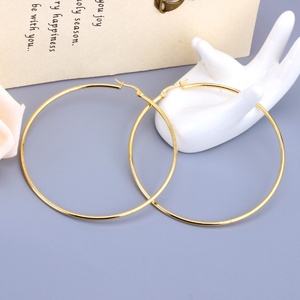 Big <b>Hoop</b> Custom <b>Earrings</b> 18k <b>Gold</b> <b>Plated</b> for Stainless Steel <b>Earrings</b> Jewelry in Big Size - Product Image 6