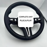 Volant sport en cuir 3 branches amélioré de la série M sans palettes de changement de vitesse pour les séries 6 F30 F20 F10 F05 et séries F E70 E90 E80