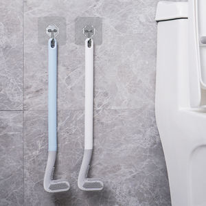 Amerikaanse Modetrend Milieuvriendelijke Huishoudartikelen Plus Aan De Muur Gemonteerde Lange Steel Golf Siliconen Toiletborstel Badkamerreinigingsborstel - Product Image 1