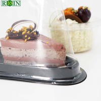 Dôme à gâteau triangulaire en plastique pour gâteau triangulaire en plastique jetable pour gâteau triangulaire en plastique