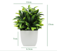 Plantes artificielles en pot miniatures de 6 à 7 pouces, eucalyptus vaporisé, plantes d'intérieur pour la décoration de la maison, du bureau et de la table, OEM/ODM