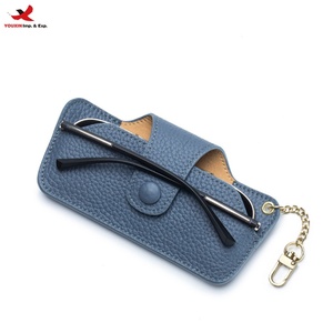 Genuine Leather Sunglasses Pouch Portable Soft Eyeglasses Case Eyewear Storage <b>Bag</b> <b>Charm</b> RTS Bulk Mixed Order - Product Image 1