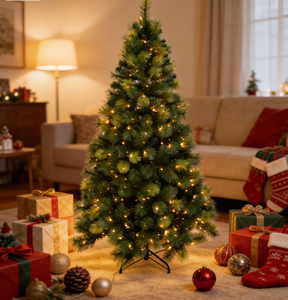 <span class=keywords><strong>Sapin</strong></span> de Noël Artificiel 2,3 m Pré-éclairé Lumières Incandescentes Blanc Chaud 500-1000 <span class=keywords><strong>LED</strong></span>, Épinette Bleue Réaliste et Dense pour la Maison - Product Image 6
