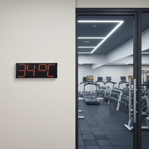 Nouveau 2026 CHEETIE CP0215 Horloge numérique lumineuse de 12 pouces au design moderne, fabriquée à la main, avec affichage de la température et de l'humidité - Product Image 3