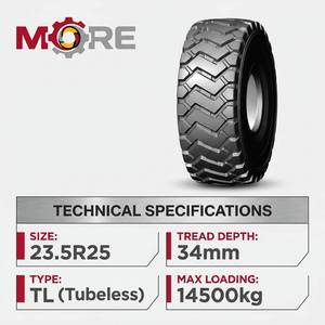 Neumático Radial OTR 17.5R25 Nuevo con Cámara de Aire HRE31 E3, Alta Tracción, Resistente a Pinchazos, para Minería y Construcción - Product Image 1