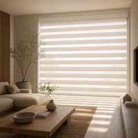 Store enrouleur sans fil à ressort, double couche, voilage transparent, sécurité enfant, pour décoration intérieure