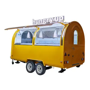 Catering Concession Food Trailers Fully Equipped Foodtruck Fast Food Cart Mobile Kitchen Food Truck With Full Kitchen Square