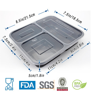 32oz 16oz 3 ngăn bữa ăn chuẩn bị kinh doanh khoang takeout Container có nắp đậy - Product Image 4