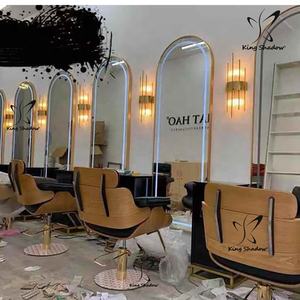 Équipement de <span class=keywords><strong>Salon</strong></span> de Coiffure Moderne Verrouillable, Mobilier de Beauté Style Luxe, Fauteuils de Barbier et Coiffure, Miroir, Lit de Lavage - Product Image 3