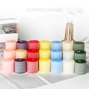 Velas Votivas Hechas a Mano de 5 cm de Diámetro, Coloridas, Aromáticas, No Tóxicas, para Campamentos al Aire Libre, Fiestas, Bodas, Diwali, Ramadán, Pascua - Product Image 1