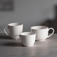 Mug en Porcelaine Fine Simple – Résistant aux Hautes Températures, Compatible Micro-ondes et Lave-vaisselle, Grande Tasse en Céramique Personnalisable avec Logo pour Cadeau d'Affaires