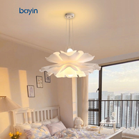 Lustre en forme de pétale de style crème nordique, luminaire de plafond pour protéger les yeux, pour salon, chambre à coucher, salle à manger, décoration de la maison
