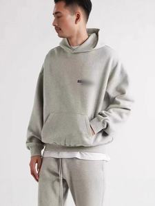 هودي رجالي بأسلوب أمريكي عصري، ماركة أساسية، سترة شتوية فضفاضة بخياطة مزدوجة للأزواج - Product Image 3