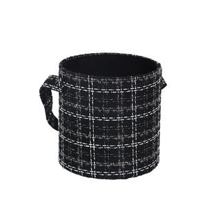2022 New Style Round Shape Gift Box Black White Beige Grid Cloth Big Flower Rose Packaging Box For Florist Floral Shop
