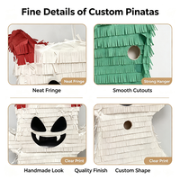 Mini Piñatas en Papier Multi-Styles pour Fêtes - Motifs Citrouille d'Halloween, RIP, Fantôme, Chaussette de Noël, Bonhomme de Neige
