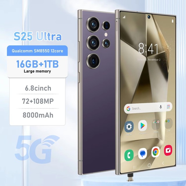 Large Memory 2026 New Original S25 Ultra 5g Cellphone Android14 6.8inch Dual Sim Smartphone 16gb+1tb High Quality Mobilephone