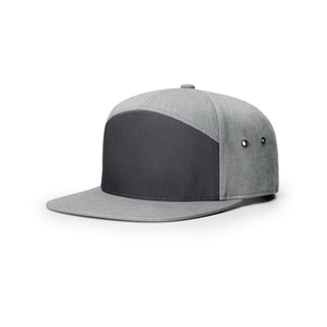 Chapeaux Snapback bicolores 7 panneaux à bord plat vierge de haute qualité Gorra Logo personnalisé imperméable Casquettes arrière à pression de couleur contrastée pour hommes - Product Image 1