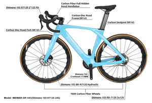 Bicicleta <span class=keywords><strong>DE</strong></span> CARRETERA <span class=keywords><strong>DE</strong></span> CARBONO completo con freno <span class=keywords><strong>de</strong></span> disco Shimano 105, bicicleta <span class=keywords><strong>de</strong></span> carreras <span class=keywords><strong>de</strong></span> carbono, enrutamiento interno, bicicleta <span class=keywords><strong>de</strong></span> carretera <span class=keywords><strong>de</strong></span> fibra <span class=keywords><strong>de</strong></span> carbono - Product Image 5