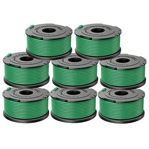 Paquete de 8 cabezales de repuesto para desbrozadora SF-080-BKP, carrete de nailon de 2.0 mm, verde, 20 pies/6.1 m, juego de cubiertas de carrete para desbrozadora BLACK DECKER - Product Image 1