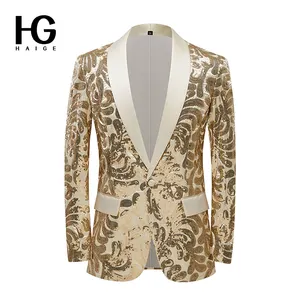 New Style Fashion Men's Sequins Suits Plus Size Wedding Party Men's Suits Jacket Blazer Glitter Sequin Formal Suit For Men