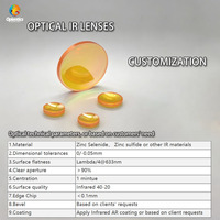 Lentilles optiques plano-concaves personnalisées en CVD ZnS (sulfure de zinc) avec revêtement BBAR pour spectromètre infrarouge à transformée de Fourier (FTIR)