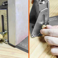 Localizador de Agujeros Oblicuos de Aleación de Aluminio Industrial para Carpintería, Perforador Manual de 3 Agujeros de 9mm, Duradero, DIY, OEM, ODM
