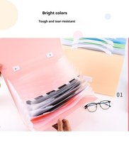 Organizador portátil de PP multicapa de 12 rejillas, maletín de almacenamiento de Color A4 para caja de papel de prueba de oficina, organizador de archivos de 12 rejillas