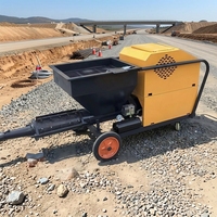 Machine mobile de pulvérisation de sable grossier, pulvérisateur de mortier à gros grains, machine à plâtrer les murs pour la maison et les chantiers de construction