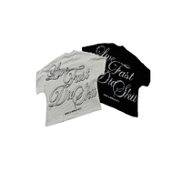 T-shirt pour homme en coton épais de qualité supérieure, coupe ample, délavé à l'acide, respirant