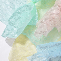 Film texturé effet verre eau froide, finition nacrée, pour emballage créatif de fleurs, matériel d'emballage de bouquets, papier d'emballage