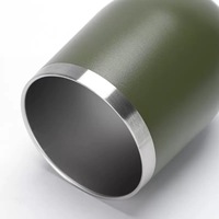Bouteille d'eau portable de 12 oz avec revêtement anti-éclaboussures, à double paroi pour la rétention de la chaleur et du froid, idéale pour la salle de sport, la randonnée et le camping en extérieur