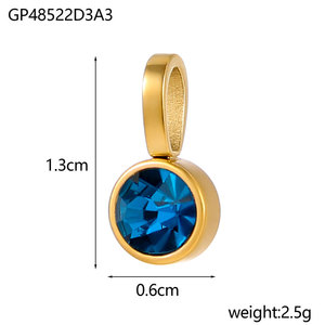 Pendentifs et breloques personnalisés DIY plaqués or 14K 18K PVD en acier inoxydable 316L, breloques en strass pour la création de bijoux - Product Image 5