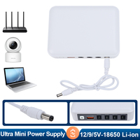 Marsriva Mini UPS Intelligent DC pour Routeur Wifi, Batterie de Secours 5V9V12V 12V2A, Banque d'Alimentation pour Routeur Wifi, Modem et Caméra CCTV, Protection Contre la Foudre